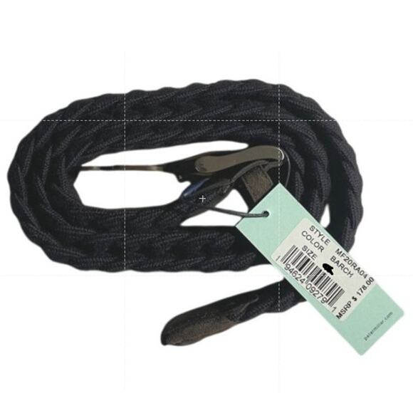 Peter Millar Braided Belt – Size 34 – Barch Navy w/ Rich Brown Suede – NWT - Picture 1 of 3